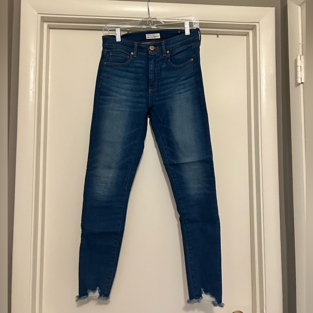 LOFT Women's Skinny Jeans - Dark Blue